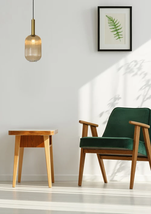 Lucide MALOTO - Pendant light - Ø 20 cm - 1xE27 - Amber - atmosphere 1